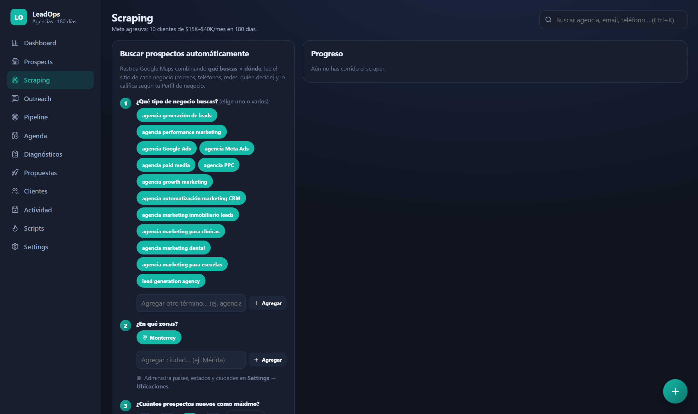 Scraping en vivo